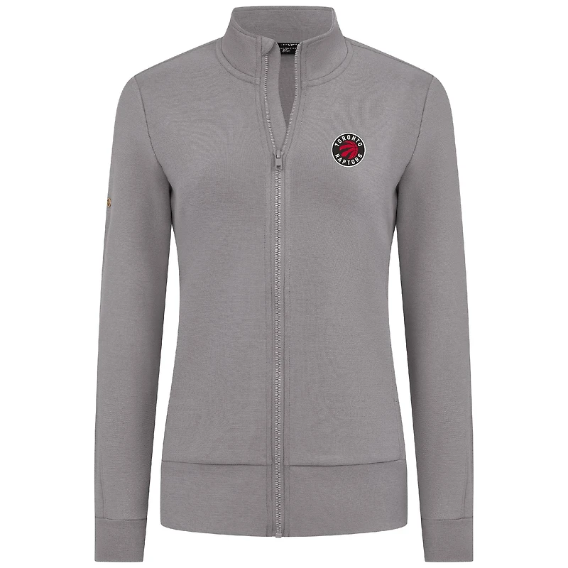 Women's Levelwear Gray Toronto Raptors Shine Full-Zip Jacket