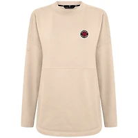 Women's Levelwear Khaki Toronto Raptors Beaudry Pullover Sweatshirt