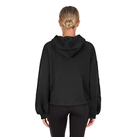 Women's New Era Black Toronto Raptors 2024/25 City Edition Cropped Pullover Hoodie