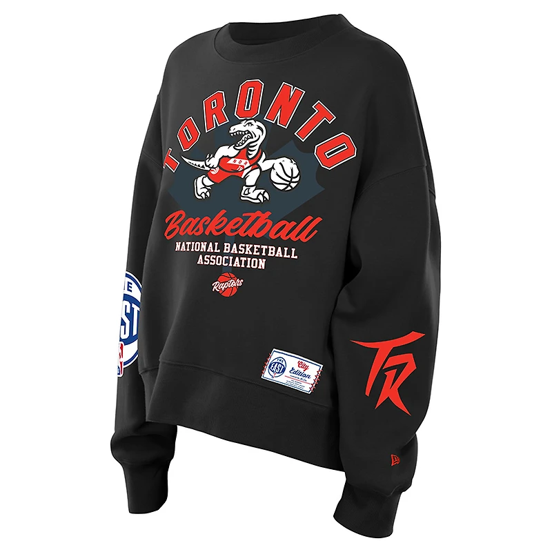 Women's New Era  Black Toronto Raptors City Edition Oversized Sweatshirt
