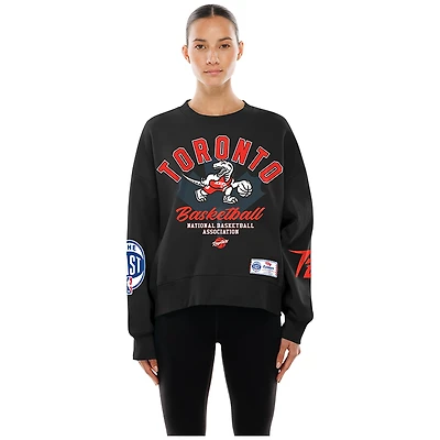 Sweat-shirt oversize New Era noir Toronto Raptors City Edition pour femme