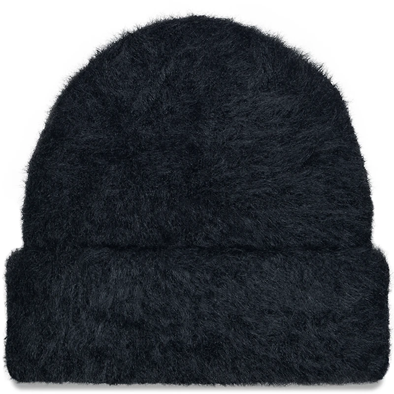 Bonnet en tricot à revers pelucheux des Raptors de Toronto New Era noir pour femme