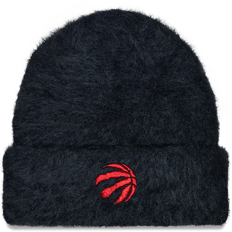 Women's New Era Black Toronto Raptors Fuzzy Cuffed Knit Hat