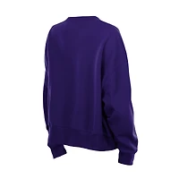 Women's New Era  Purple Toronto Raptors Interlock Boxy Pullover Sweatshirt
