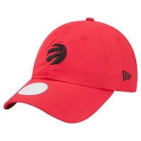 Casquette New Era rouge Toronto Raptors 9FORTY Team Ponytail Flex pour femme