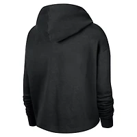 Women's Nike Black Toronto Raptors 2021/22 City Edition Essential Logo Cropped Pullover Hoodie