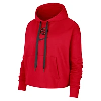 Chandail à capuchon court enfiler Courtside des Raptors de Toronto Nike rouge pour femme