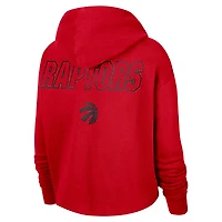Nike Toronto Raptors Courtside rouge pour femme - Chandail à capuchon court enfiler