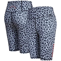 Women's Pro Standard Black Toronto Raptors Leopard Bike Shorts