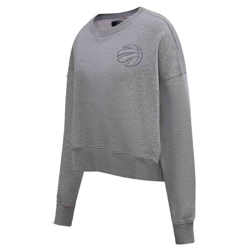 Women's Pro Standard Gray Toronto Raptors Neutral Fleece Pullover Sweatshirt
