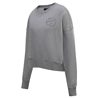 Women's Pro Standard Gray Toronto Raptors Neutral Fleece Pullover Sweatshirt