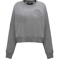 Women's Pro Standard Gray Toronto Raptors Neutral Fleece Pullover Sweatshirt