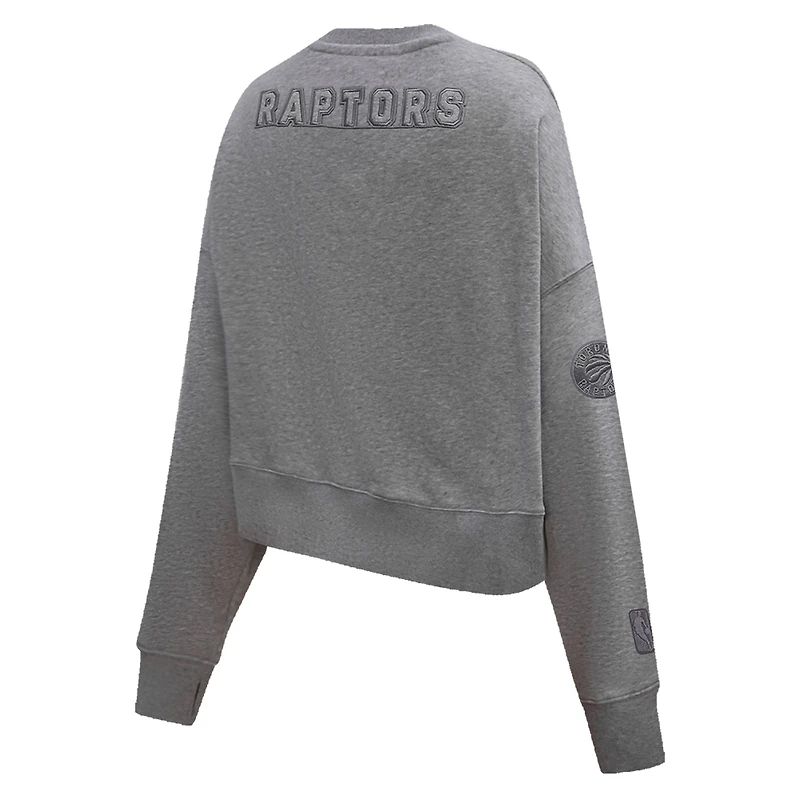 Women's Pro Standard Gray Toronto Raptors Neutral Fleece Pullover Sweatshirt