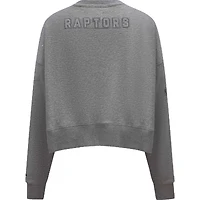 Women's Pro Standard Gray Toronto Raptors Neutral Fleece Pullover Sweatshirt