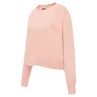 Women's Pro Standard Light Orange Toronto Raptors Neutral Fleece Pullover Sweatshirt