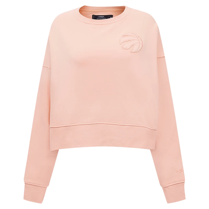Women's Pro Standard Light Orange Toronto Raptors Neutral Fleece Pullover Sweatshirt