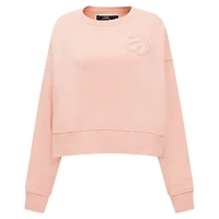 Women's Pro Standard Light Orange Toronto Raptors Neutral Fleece Pullover Sweatshirt
