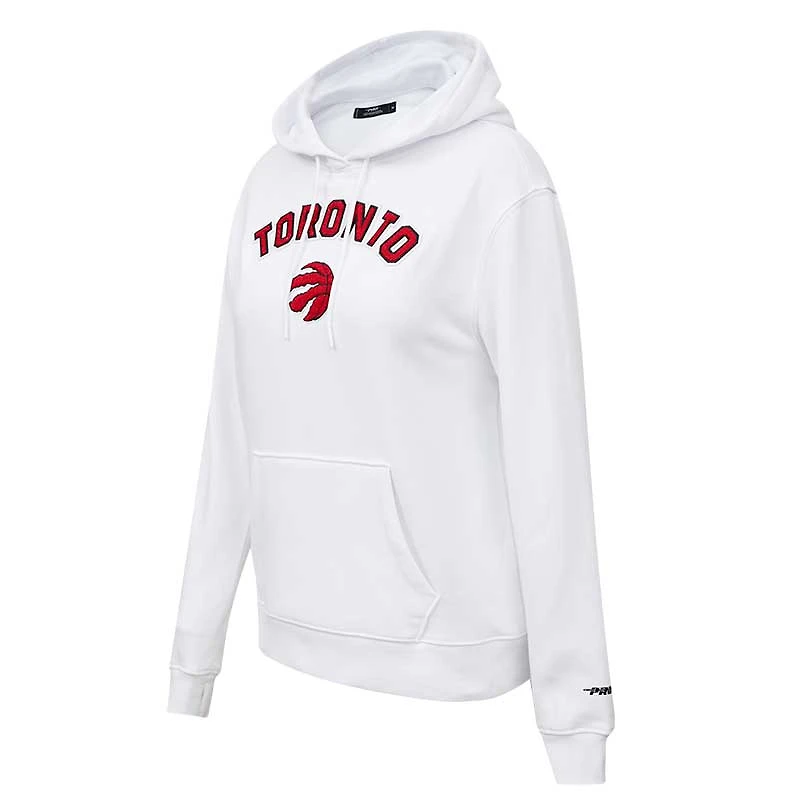 Sweat à capuche classique Pro Standard blanc Toronto Raptors pour femme