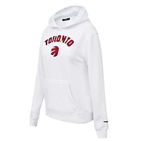 Sweat à capuche classique Pro Standard blanc Toronto Raptors pour femme