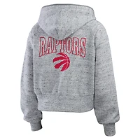 Sweat à capuche entièrement zippé Speckled Radiator des Toronto Raptors de couleur gris chiné pour femme WEAR by Erin Andrews