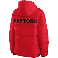 Manteau WEAR by Erin Andrews rouge Toronto Raptors en peluche à glissière pleine longueur pour femmes