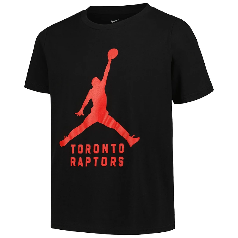 T-shirt Jordan Brand noir avec logo Jumpman des Toronto Raptors pour jeunes