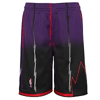 Youth Mitchell & Ness Purple/Black Toronto Raptors 1998/99 Hardwood Classics Fadeaway Reload 3.0 Swingman Shorts