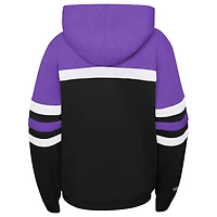 Sweat à capuche Mitchell & Ness violet/gris chiné pour jeune entraîneur des Toronto Raptors Hardwood Classics