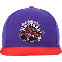 Youth Mitchell & Ness  Purple/Red Toronto Raptors Two-Tone Snapback Hat