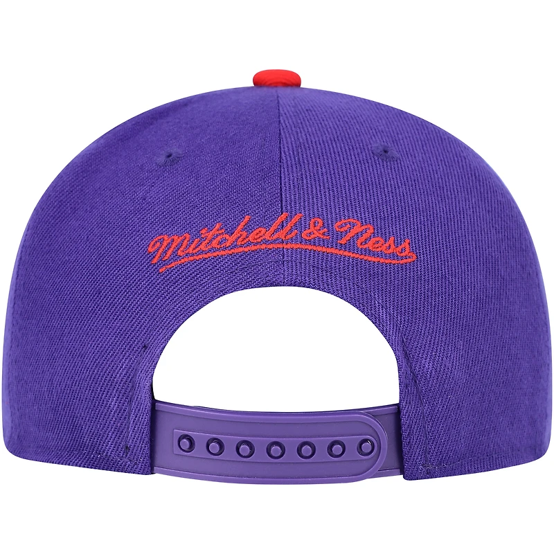 Youth Mitchell & Ness  Purple/Red Toronto Raptors Two-Tone Snapback Hat