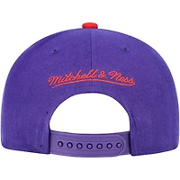 Youth Mitchell & Ness  Purple/Red Toronto Raptors Two-Tone Snapback Hat