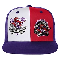 Casquette à pression double Mitchell & Ness violette pour jeunes des Raptors de Toronto, saison inaugurale