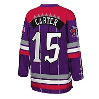 Youth Mitchell & Ness Vince Carter Purple Toronto Raptors Maxxed Out 2.0 Fashion Hockey Jersey
