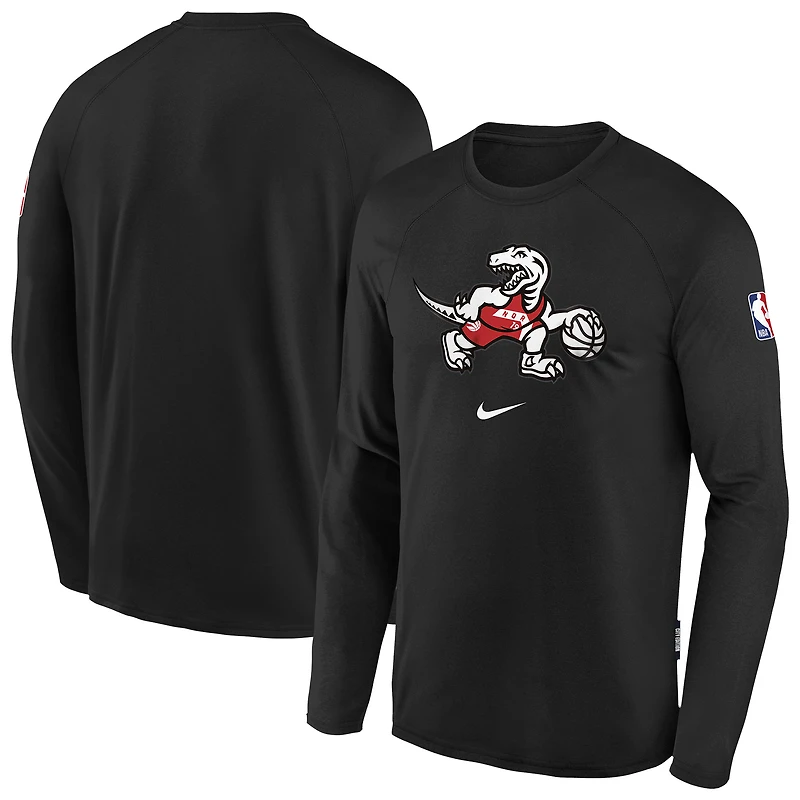 Youth Nike Black Toronto Raptors 2025/26 City Edition Dri-Fit Long Sleeve Game Top