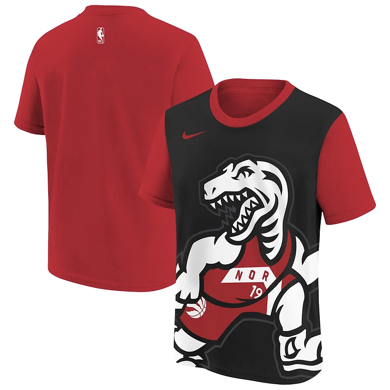 Youth Nike Black Toronto Raptors  City Edition Max90 Big Logo T-Shirt