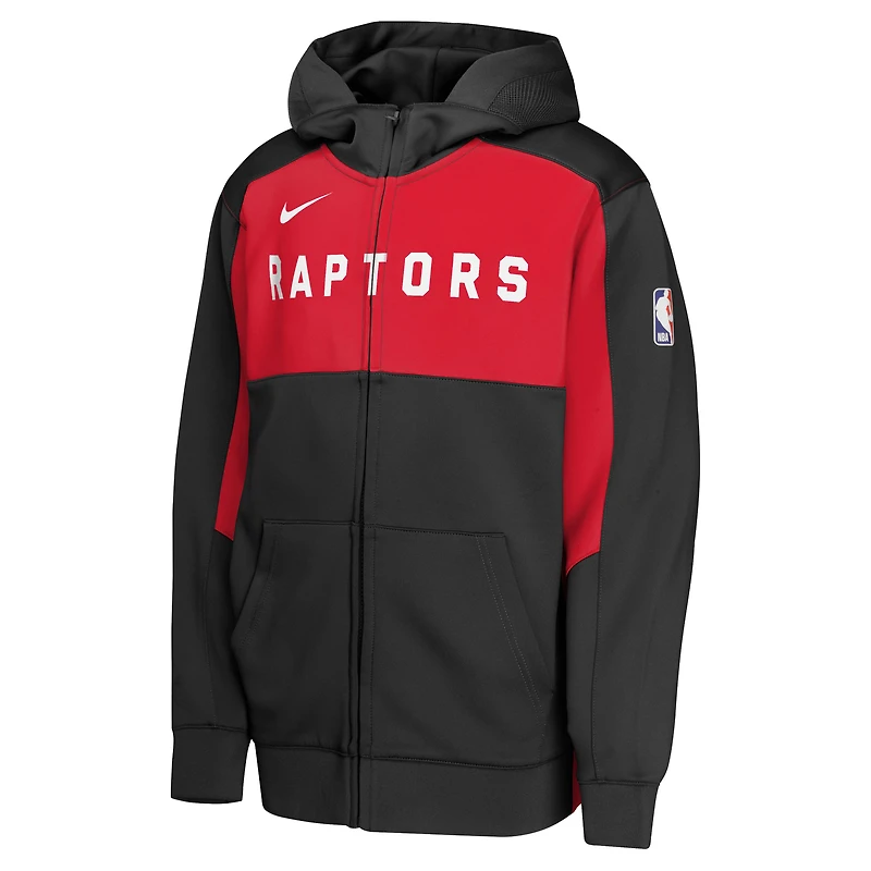 Sweat à capuche entièrement zippé Nike Toronto Raptors Showtime Performance pour jeune