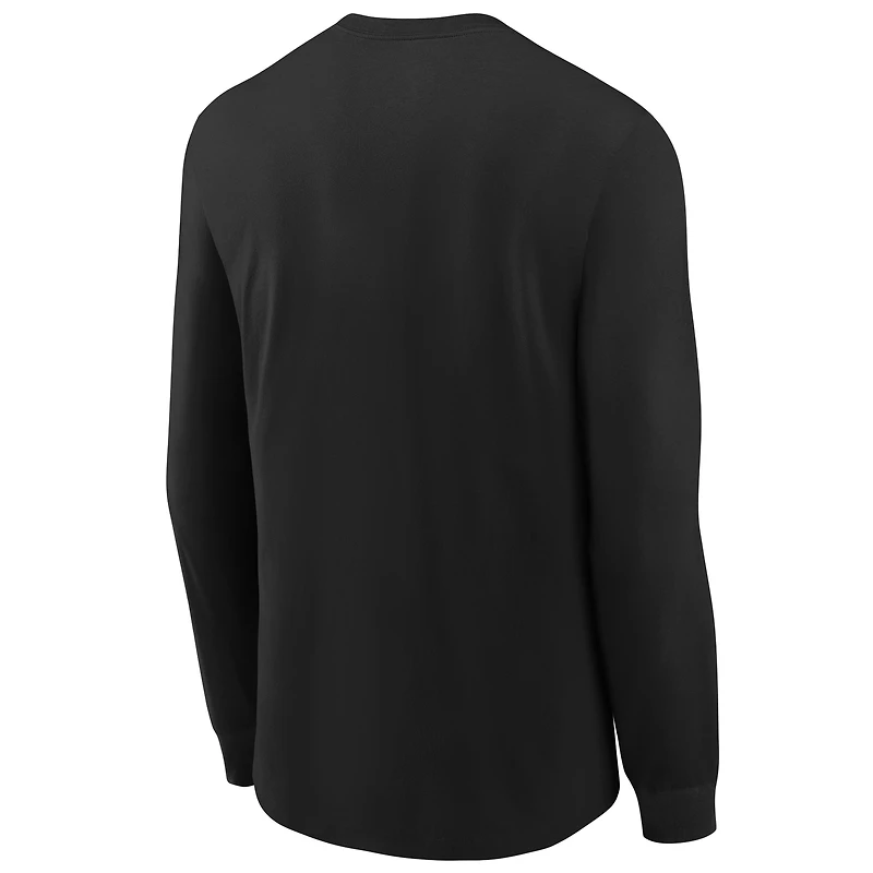 T-shirt à manches longues Nike noir Toronto Raptors Swoosh pour jeune