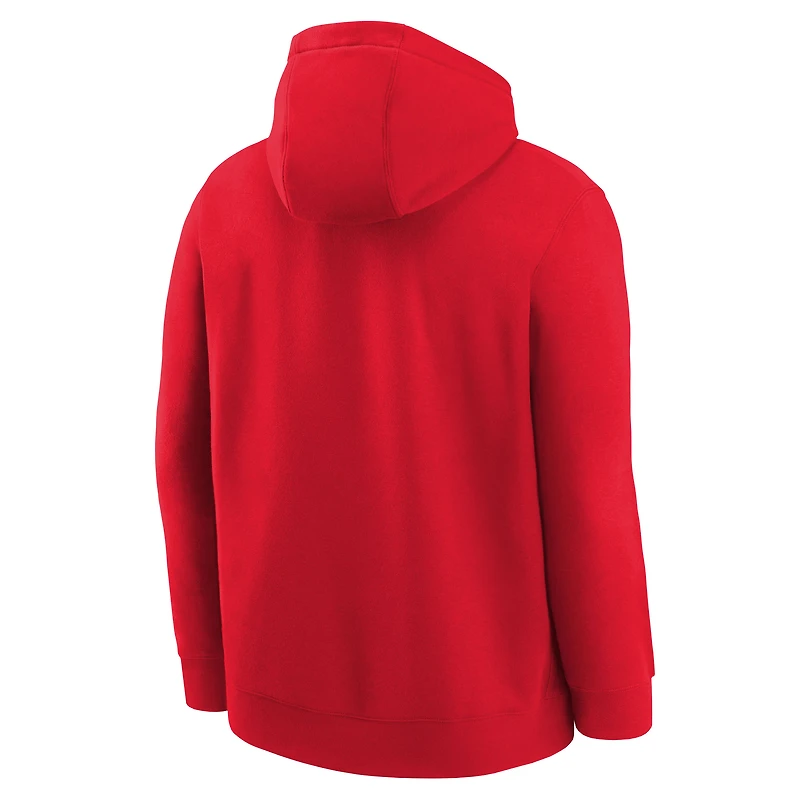 Youth Nike Red Toronto Raptors 2025/26 Club Fleece Practice Hoodie