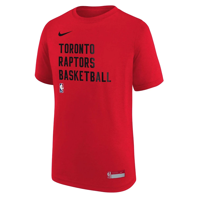 T-shirt d'entraînement essentiel Nike rouge des Raptors de Toronto pour jeunes