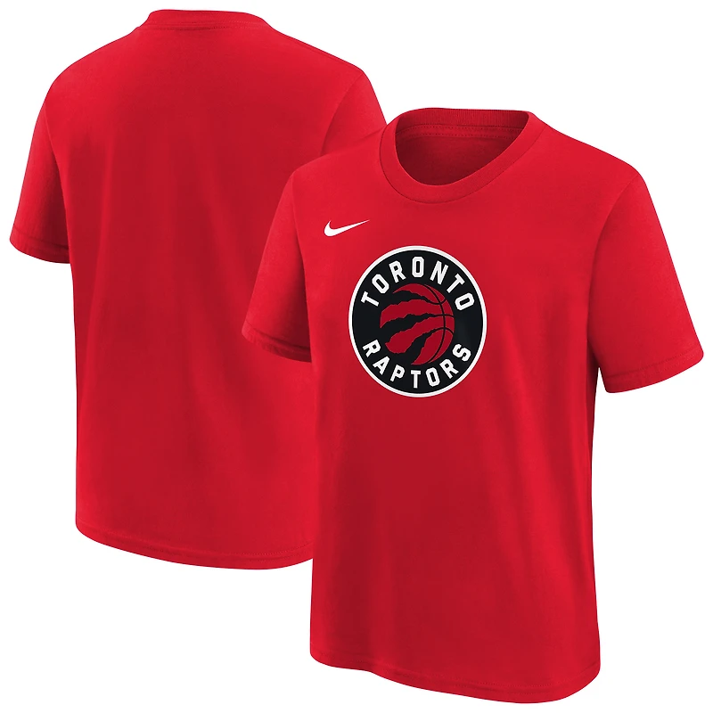 Youth Nike Red Toronto Raptors Team Essential Logo T-Shirt