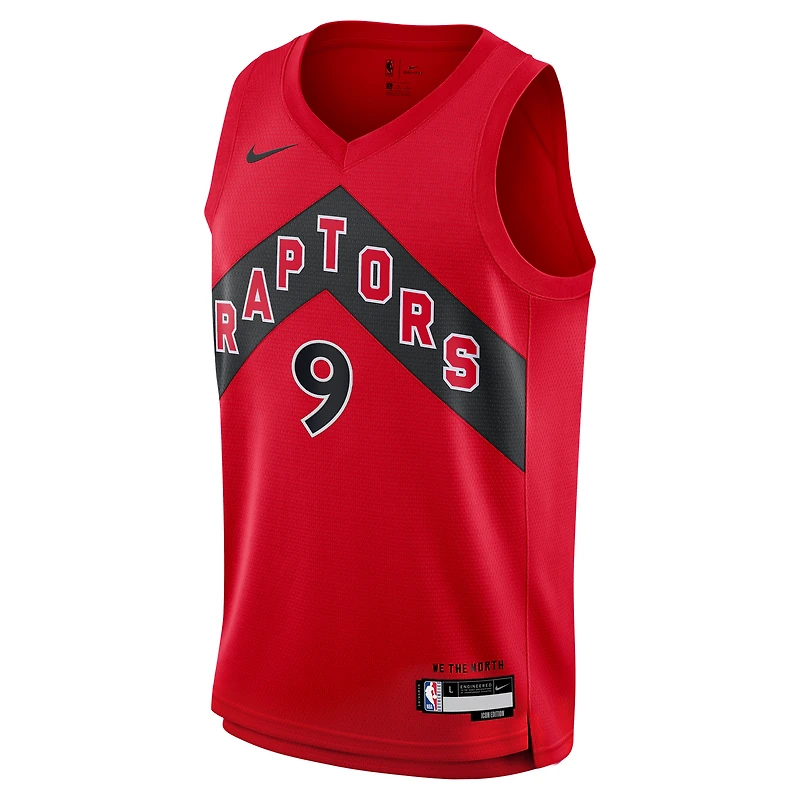 Maillot Nike RJ Barrett rouge Toronto Raptors Swingman pour jeune - Édition Icon
