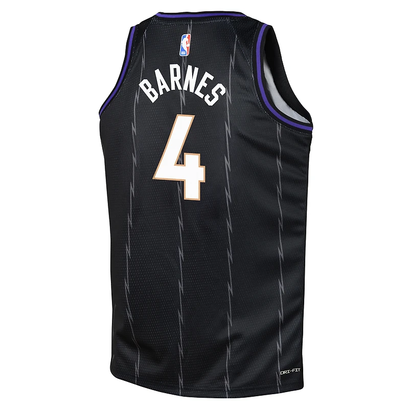 Maillot de joueur Nike Scottie Barnes noir pour jeune Toronto Raptors 2024/25 Swingman - Édition City