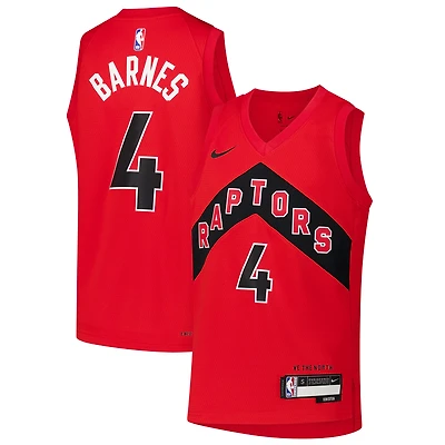 Youth Nike Scottie Barnes Red Toronto Raptors Swingman Jersey - Icon Edition