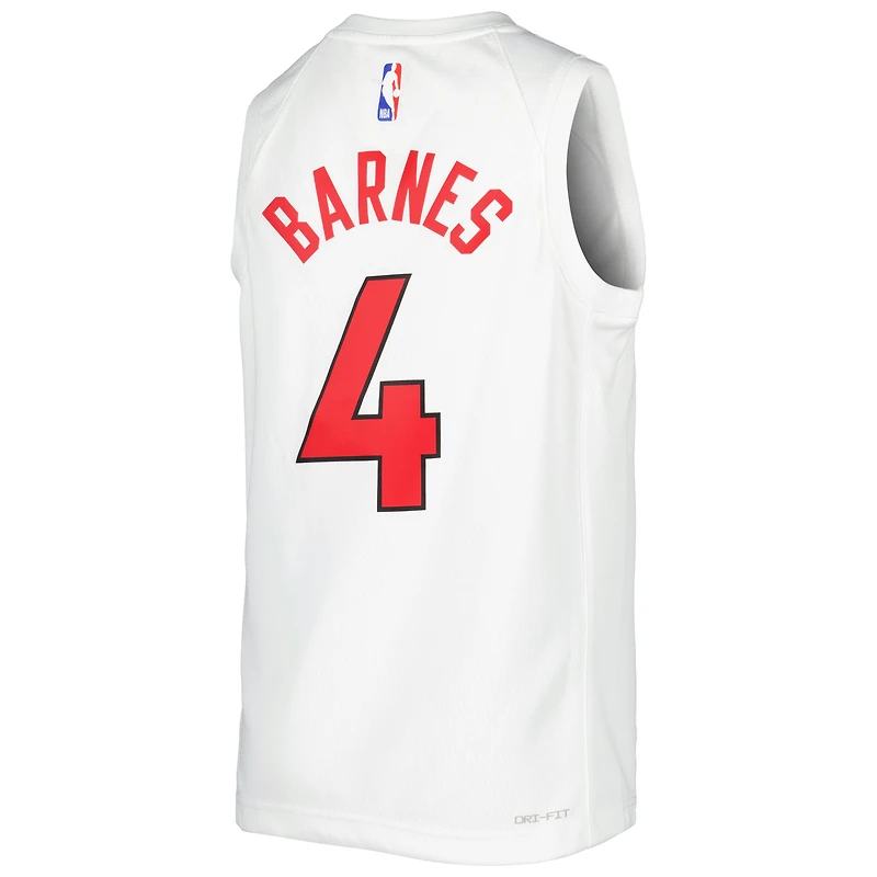 Maillot Nike Scottie Barnes Swingman des Toronto Raptors pour jeune - Édition Association
