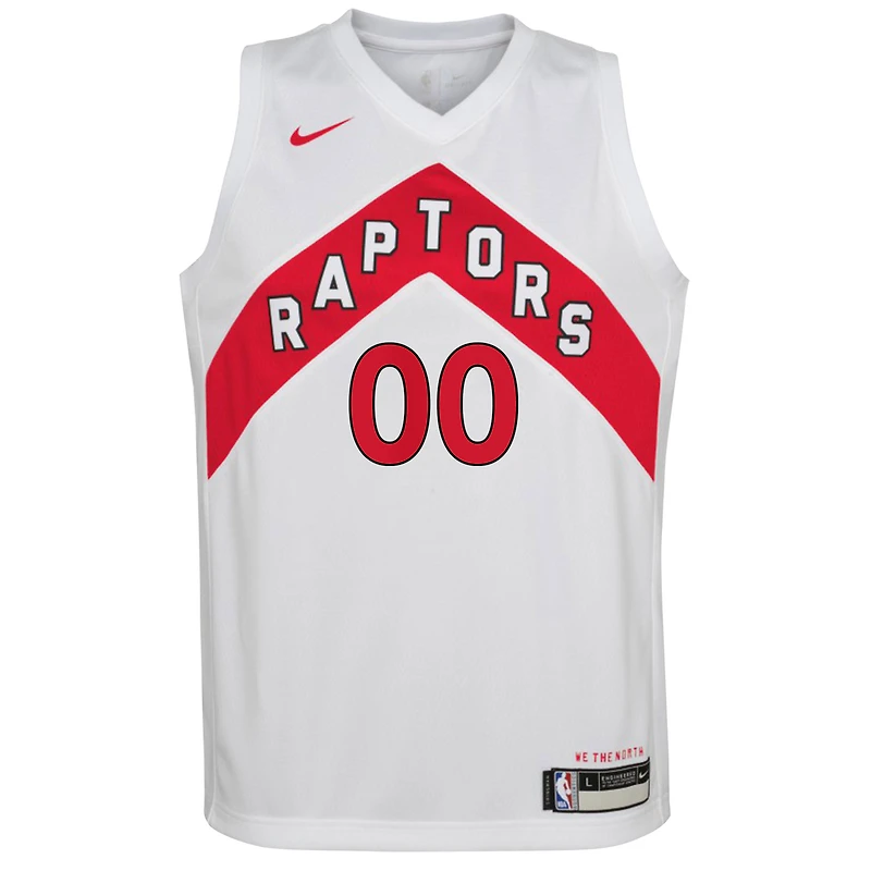 Enfant Nike Blanc Toronto Raptors - Maillot Swingman Personnalisé 2020/21 Édition Association