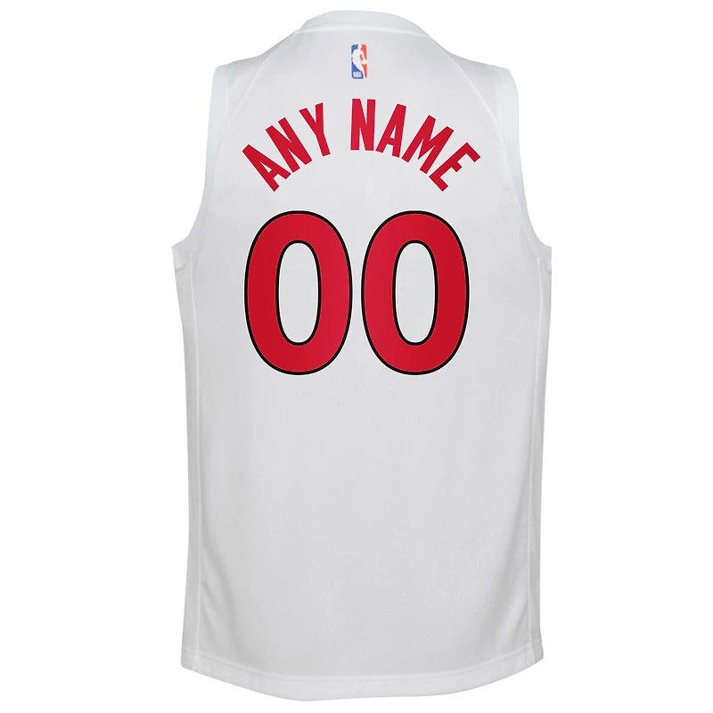 Enfant Nike Blanc Toronto Raptors - Maillot Swingman Personnalisé 2020/21 Édition Association