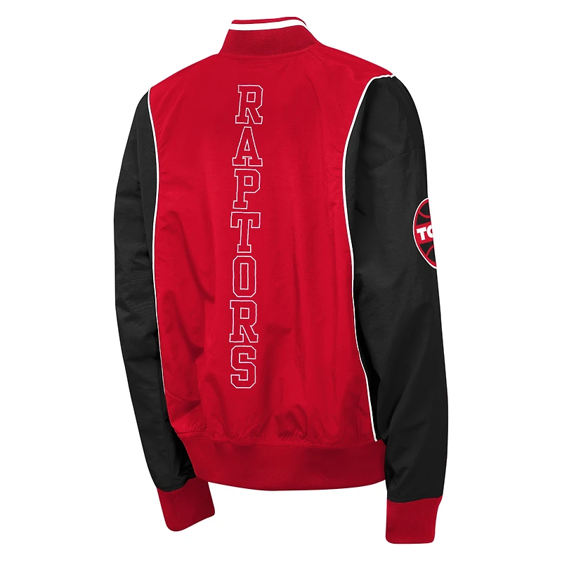 Youth Outerstuff Red/Black Toronto Raptors Two-Pointer Full-Zip Windbreaker