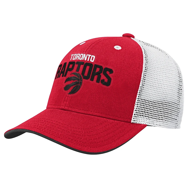 Youth Outerstuff Red Toronto Raptors Core Lockup Adjustable Hat