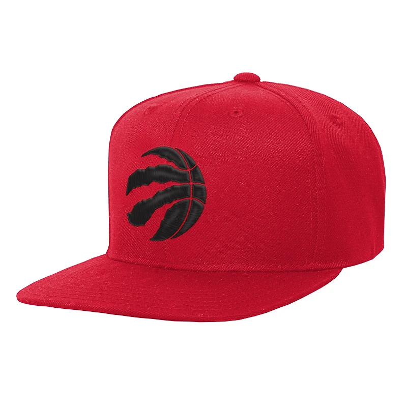 Casquette à visière plate et snapback Youth Outerstuff rouge avec logo des Raptors de Toronto
