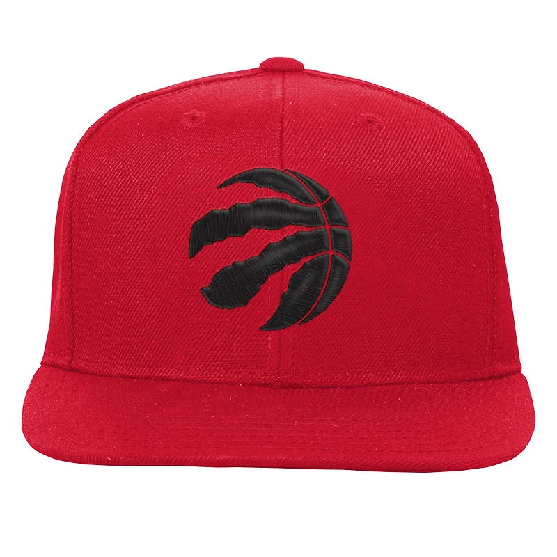 Casquette à visière plate et snapback Youth Outerstuff rouge avec logo des Raptors de Toronto